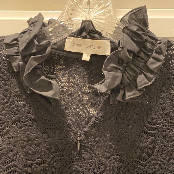Anne Fontaine Black Lace Blouse - Picture 3 of 10